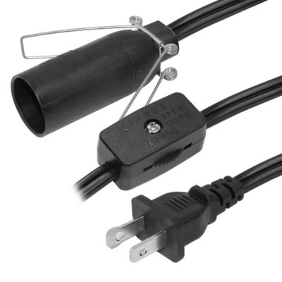 NEMA1-15P E14 convertidor de porta bombillas impermeable con cable de interruptor para el cableado de lámparas de interior 250V 15A