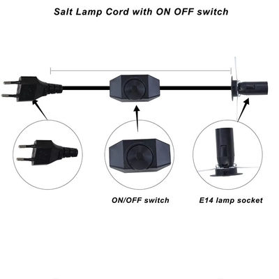 Cable de soporte de bombilla de EU Premium Plug E14 con interruptor de atenuador ajustable para luminarias de techo AC 250V 5A Conector de base de lámpara