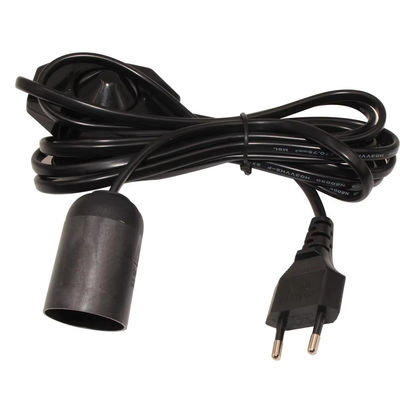 Cable regulable para el soporte de bombillas de EU Plug E27 con luz de techo para iluminación interior 220-240V resistente al calor