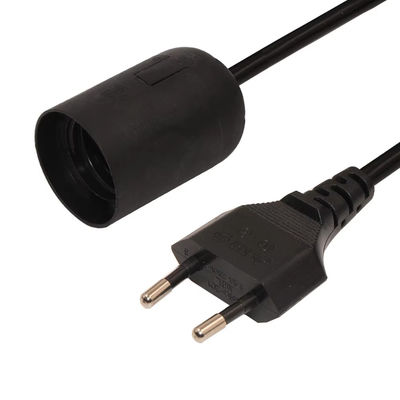 Cable regulable para el soporte de bombillas de EU Plug E27 con luz de techo para iluminación interior 220-240V resistente al calor