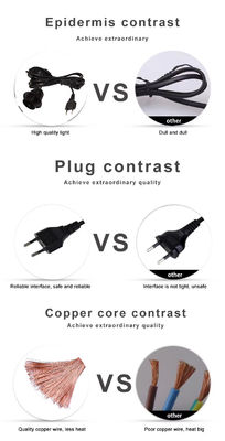 Cable de conexión de la UE al porta bombillas E26 con interruptor 303 para lámparas de mesa y lámparas de techo 250V 4A