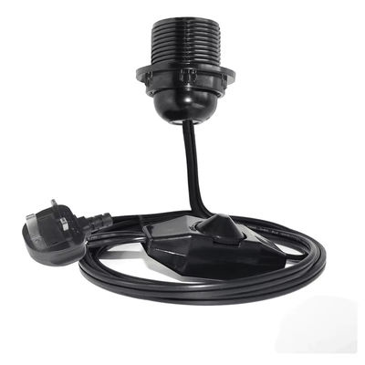 E26 Reino Unido Cable de adaptador de bombilla con toma de enchufe y atenuable para lámpara de mesa, contacto de latón, 5A 250V