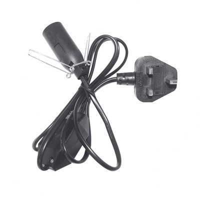 Reino Unido Cable de adaptador para porta bombillas E14 con interruptor de atenuación ajustable y certificación CE - Accesorios de iluminación de seguridad estándar BS1363