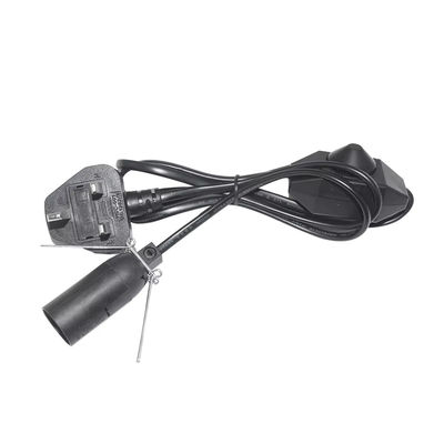 Reino Unido Cable de adaptador para porta bombillas E14 con interruptor de atenuación ajustable y certificación CE - Accesorios de iluminación de seguridad estándar BS1363