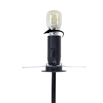 Reino Unido Cable de adaptador para porta bombillas E14 con interruptor de atenuación ajustable y certificación CE - Accesorios de iluminación de seguridad estándar BS1363
