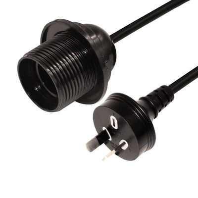 E26 resistente al agua Portador de lámparas Cordón de alimentación AU enchufe con 303 interruptor para la iluminación interior / exterior 250V 10A