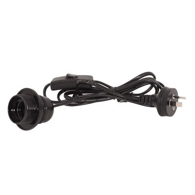 E26 resistente al agua Portador de lámparas Cordón de alimentación AU enchufe con 303 interruptor para la iluminación interior / exterior 250V 10A
