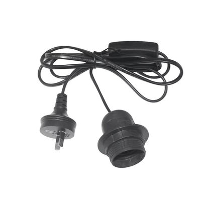 E26 resistente al agua Portador de lámparas Cordón de alimentación AU enchufe con 303 interruptor para la iluminación interior / exterior 250V 10A
