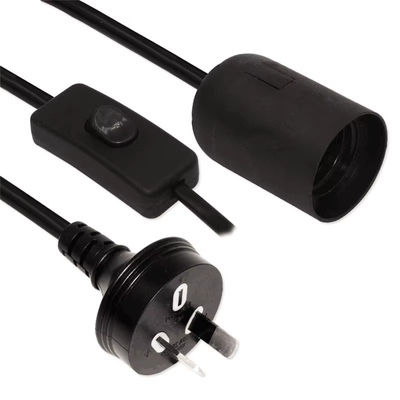 AU conexión a E27 convertidor de toma de luz, 303 adaptador de bombilla de interruptor 250V 10A para ventilador de techo / luminaria