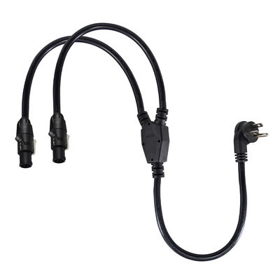 PowerCON Y splitter cable NEMA 5-15P a doble PowerCON de 1 hombre a 2 mujeres para iluminación de escenario y equipos de audio
