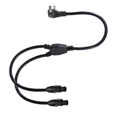 PowerCON Y splitter cable NEMA 5-15P a doble PowerCON de 1 hombre a 2 mujeres para iluminación de escenario y equipos de audio