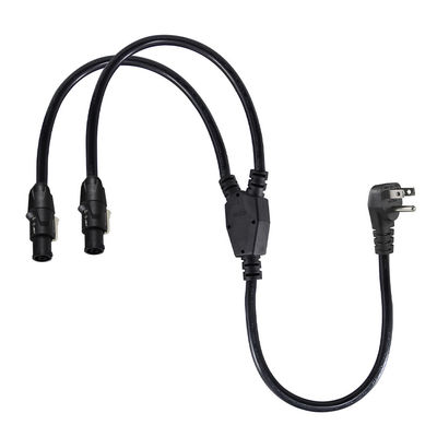 PowerCON Y splitter cable NEMA 5-15P a doble PowerCON de 1 hombre a 2 mujeres para iluminación de escenario y equipos de audio