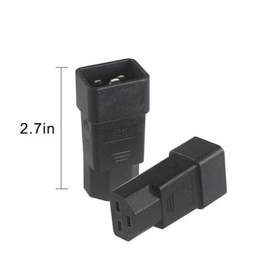 Entrada de alimentación Enchufe de adaptador de alimentación con certificación CE para equipos industriales/dispositivos médicos con conector C13 a C20 de 100-240 V CA IEC