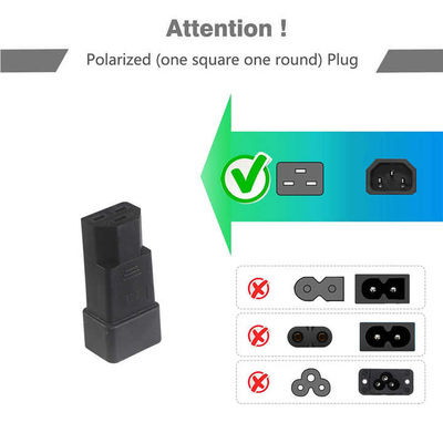 Entrada de alimentación Enchufe de adaptador de alimentación con certificación CE para equipos industriales/dispositivos médicos con conector C13 a C20 de 100-240 V CA IEC