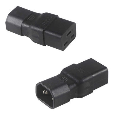 Adaptador de enchufe de 3 puntas C19 a C20 de grado industrial para centros de datos / racks de servidores, 15A 250V, certificado CE, diseño impermeable