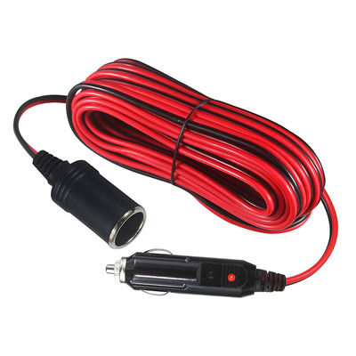 Enciendador de cigarrillos para automóviles Conector de cigarro de conector masculino a femenino Adaptador de cable de encendedor de cigarrillos 1.2M SPT-2 16AWG 12V para la fuente de alimentación del vehículo