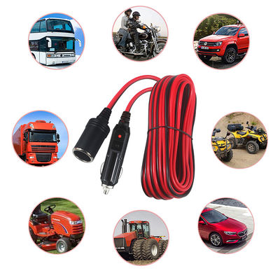 Enciendador de cigarrillos para automóviles Conector de cigarro de conector masculino a femenino Adaptador de cable de encendedor de cigarrillos 1.2M SPT-2 16AWG 12V para la fuente de alimentación del vehículo