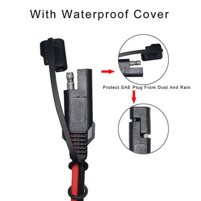 Panel de conector a prueba de intemperie de SAE a SAE Montaje de cable 16AWG para generador solar enchufe cargador de batería de puerto lateral