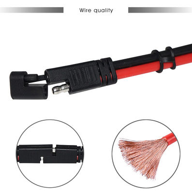 Panel de conector a prueba de intemperie de SAE a SAE Montaje de cable 16AWG para generador solar enchufe cargador de batería de puerto lateral