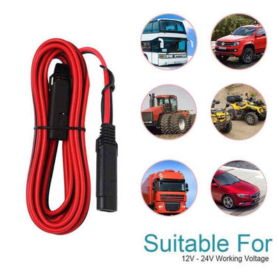 Panel de conector a prueba de intemperie de SAE a SAE Montaje de cable 16AWG para generador solar enchufe cargador de batería de puerto lateral