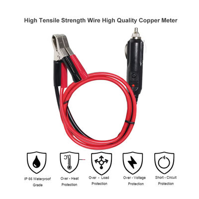 12V / 24V encendedor de cigarrillos para pinzas de batería cable de adaptador para el suministro de energía de emergencia del automóvil cargador solar dispositivo portátil 16AWG
