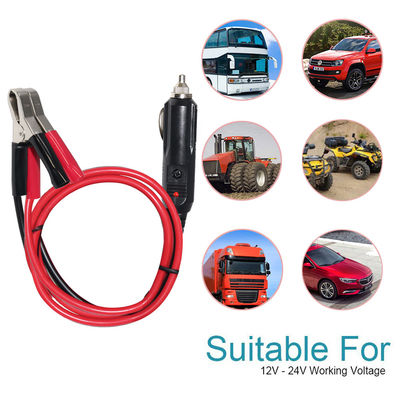 12V / 24V encendedor de cigarrillos para pinzas de batería cable de adaptador para el suministro de energía de emergencia del automóvil cargador solar dispositivo portátil 16AWG