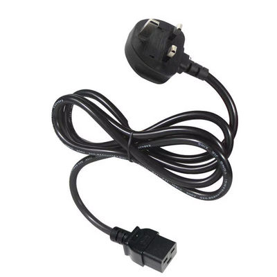 Reino Unido a C19 Cable de cable de alimentación para centros de datos 16A 250V 14AWG 1.2M negro BS1363 Certificado de seguridad