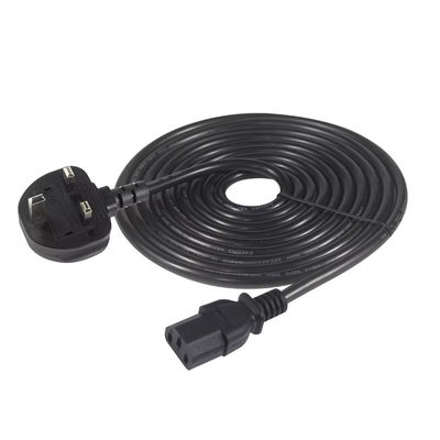 Reino Unido a C13 Cordón de alimentación 1.2M 250V 13A 16AWG Cable de servicio pesado para servidores/equipos médicos/PDU de centro de datos (CE/BS1363/RoHS)