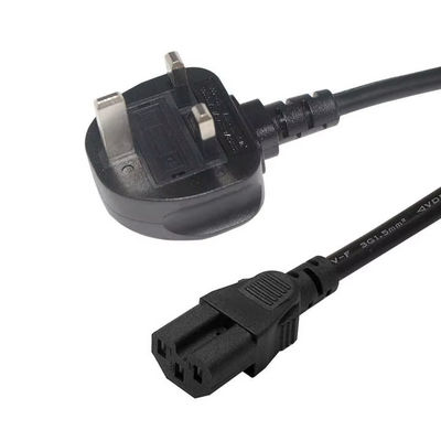 Reino Unido estándar C15 Cordón de alimentación caldera de trabajo pesado Plomo de 3 pines enchufe a IEC C15 Cable para la caldera de agua máquina de café con opciones