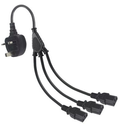 Reino Unido Cable PDU de conexión a cable de alimentación Multi C13 1.8M 250V 13A 16AWG para rack de servidores/UPS/centro de datos (BS1363/IEC 60320/RoHS)