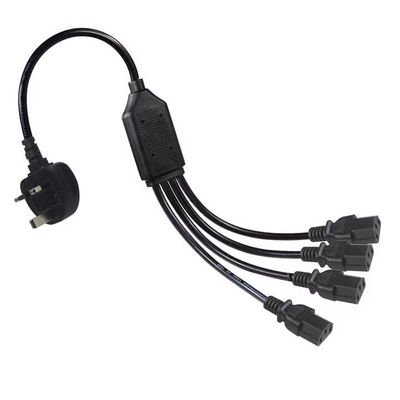 Reino Unido Cable PDU de conexión a cable de alimentación Multi C13 1.8M 250V 13A 16AWG para rack de servidores/UPS/centro de datos (BS1363/IEC 60320/RoHS)