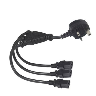Reino Unido Cable PDU de conexión a cable de alimentación Multi C13 1.8M 250V 13A 16AWG para rack de servidores/UPS/centro de datos (BS1363/IEC 60320/RoHS)