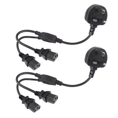 Reino Unido Cable PDU de conexión a cable de alimentación Multi C13 1.8M 250V 13A 16AWG para rack de servidores/UPS/centro de datos (BS1363/IEC 60320/RoHS)