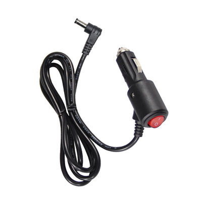 Cargador de automóviles en ángulo de 12V/24V con interruptor de encendido y apagado - Cordón de alimentación de CC de 90 grados para cargar dispositivos electrónicos de automóviles y USB