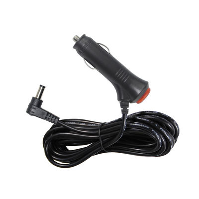 Cargador de automóviles en ángulo de 12V/24V con interruptor de encendido y apagado - Cordón de alimentación de CC de 90 grados para cargar dispositivos electrónicos de automóviles y USB