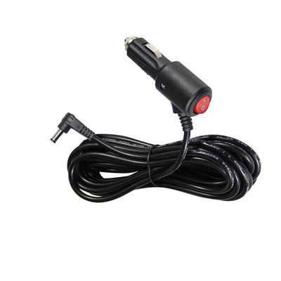 Cargador de automóviles en ángulo de 12V/24V con interruptor de encendido y apagado - Cordón de alimentación de CC de 90 grados para cargar dispositivos electrónicos de automóviles y USB