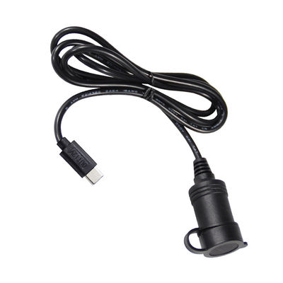 12V 24V doble entrada USB-C Adaptador de cargador de automóvil Convertidor para carga de vehículos con QC3.0 Carga rápida y protección de seguridad