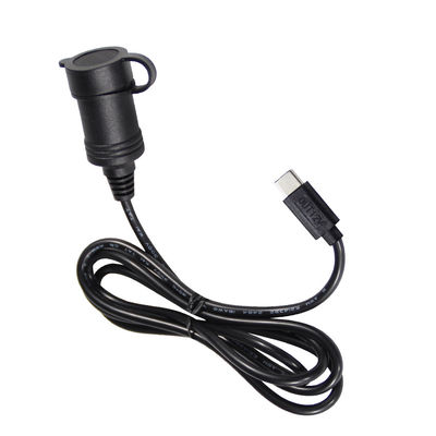 12V 24V doble entrada USB-C Adaptador de cargador de automóvil Convertidor para carga de vehículos con QC3.0 Carga rápida y protección de seguridad