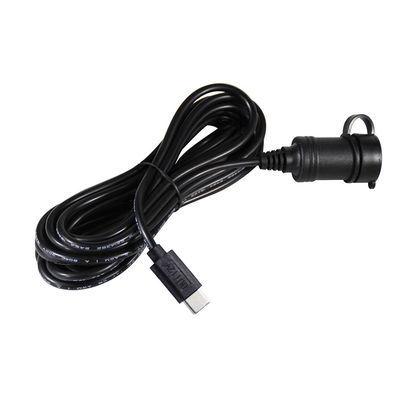 12V 24V doble entrada USB-C Adaptador de cargador de automóvil Convertidor para carga de vehículos con QC3.0 Carga rápida y protección de seguridad