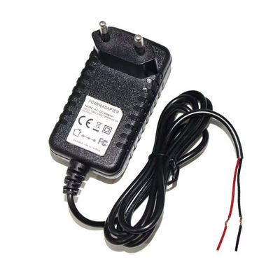 Adaptador de alimentación UE 12V 1A 2A con extremo de cable despojado