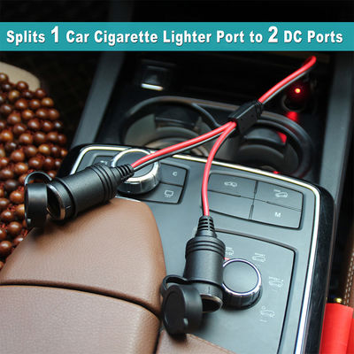 12V 24V de doble toma del coche encendedor de cigarrillos splitter Adaptador de extensión para SUV camión furgoneta fuente de alimentación cargador de energía de expansión