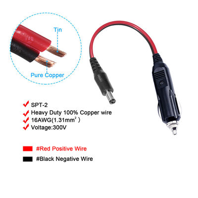 12V enchufe del encendedor de cigarrillos de automóvil al conector de corriente continua cable de alimentación para el enfriador de router Dash Cam y dispositivos DIY