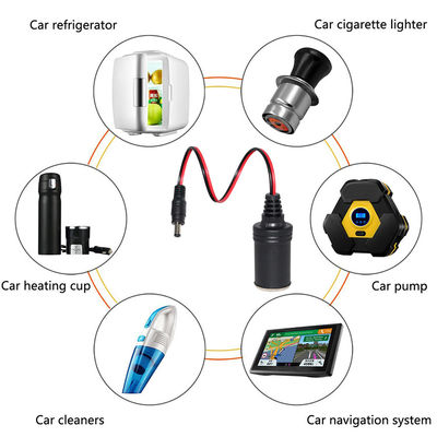 Cigarette Lighter Socket to DC Plug Power Cable for 12V 24V Power Supply Dispositivos de bricolaje y equipo para vehículos