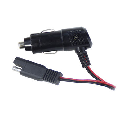 Enchufe de encendedor de cigarrillos de 12 V con interruptor a cable de alimentación con conector SAE para cargador de batería de panel solar y uso en motocicletas