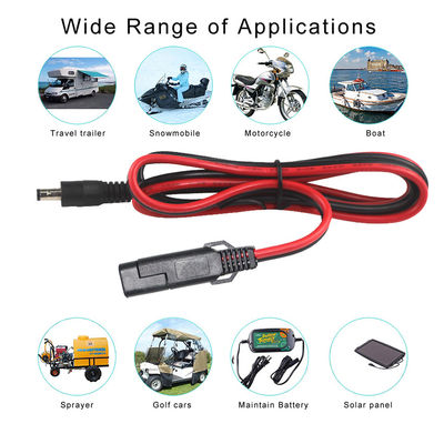 Cable de adaptador de energía SAE a CC de enchufe para paneles solares de 12 V, paquete de baterías para motocicletas y electrónica DIY