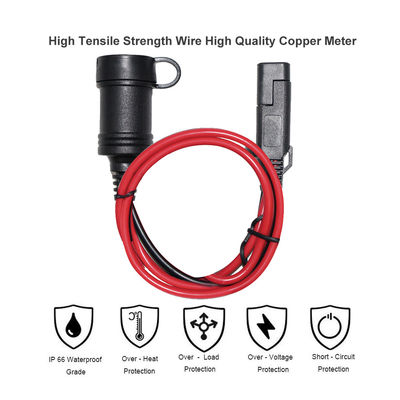 SAE para el enchufe del encendedor de cigarrillos Cable de adaptador para accesorios de automóviles de 12V Fuente de alimentación Uso del inversor del panel solar