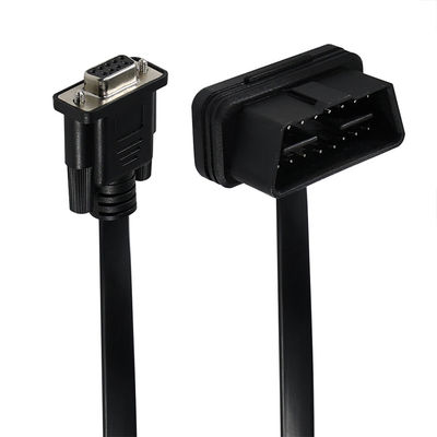 Cable adaptador de diagnóstico OBD-II a DB9 con conector macho de 16 pines a serie de 9 pines para la interfaz de la herramienta de escaneo del vehículo