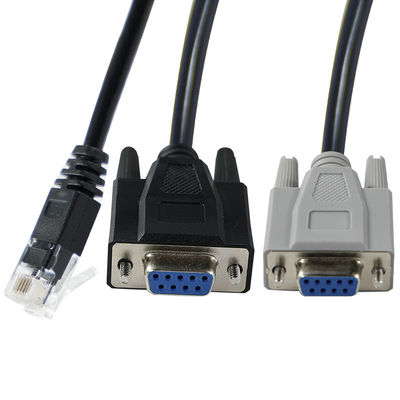 RJ45 a doble cable convertidor de serie DB9 masculino para dispositivo de comunicación de división de servidores de consola