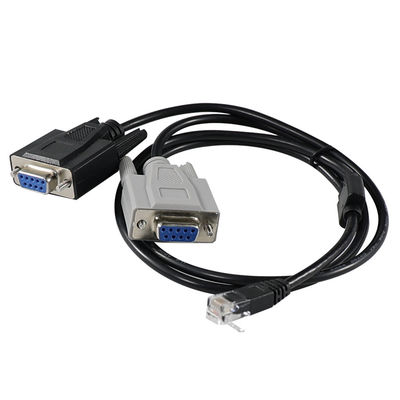 RJ45 a doble cable convertidor de serie DB9 masculino para dispositivo de comunicación de división de servidores de consola