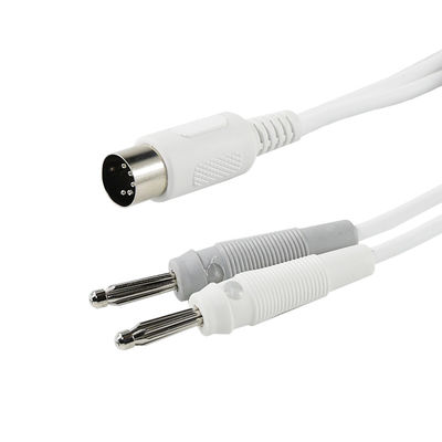 5-Pin 180° DIN Femenino a doble Banana Plug Cable conjunto para pruebas de audio o equipo de suministro de energía Cordón de señal blindado